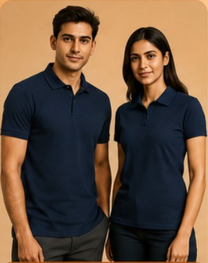 Navy branded T-shirts